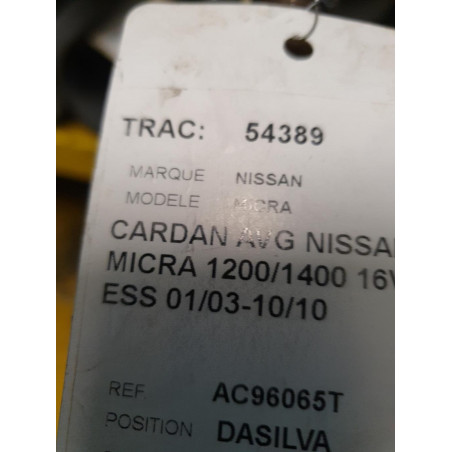 Cardan gauche (transmission) - NISSAN MICRA 1